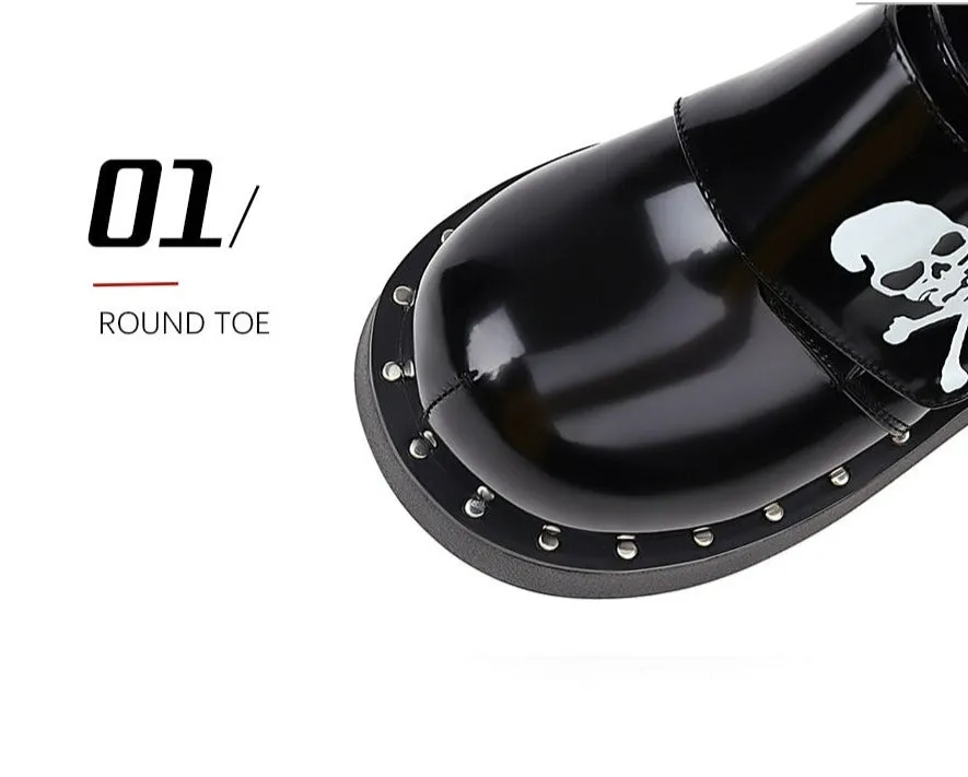 Women Gothic Platform Leather Japanese Harajuku Shoes
