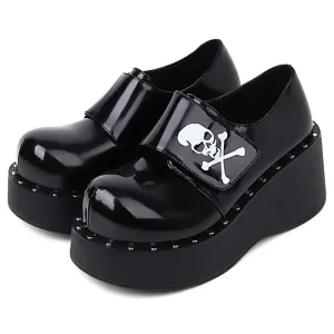 Women Gothic Platform Leather Japanese Harajuku Shoes