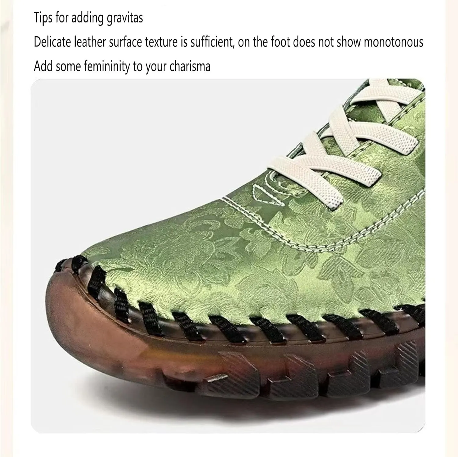 Women's Fashion Embroidery Hand-Stitched Soft Bottom Flat Loafers Comfortable Non-Slip Soft Casual Walking Shoes Orthopedic 4D Pain Relief Casual Shoes