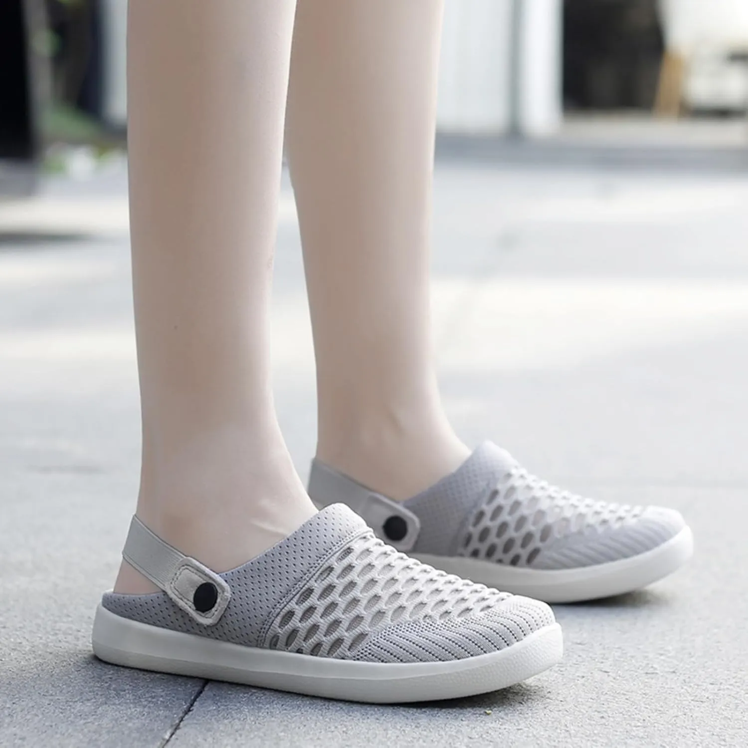 Womens Garden Clogs Shoes Mesh Breathable Quick Drying Sandals Slippers Beach Footwear Summer Casual Slip On Lightweight Walking