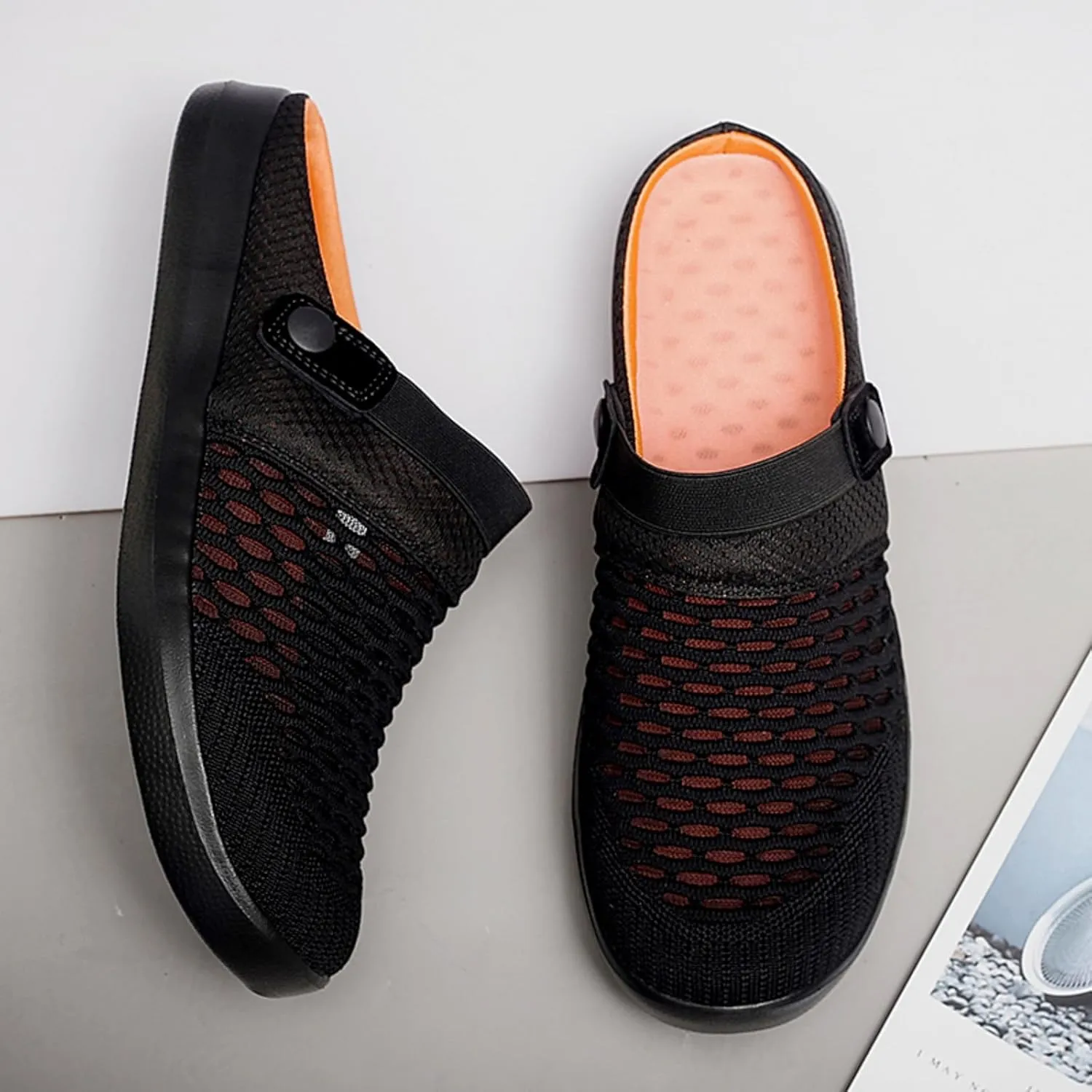 Womens Garden Clogs Shoes Mesh Breathable Quick Drying Sandals Slippers Beach Footwear Summer Casual Slip On Lightweight Walking