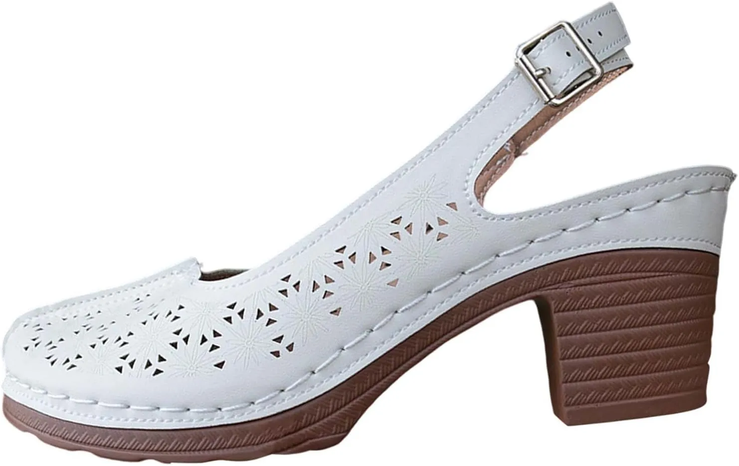 Womens Platform Sandals Open Toe Ankle Strap Chunky Block High Heeled Sandal Dressy Summer Casual Breathable Pump Sandals Shoes