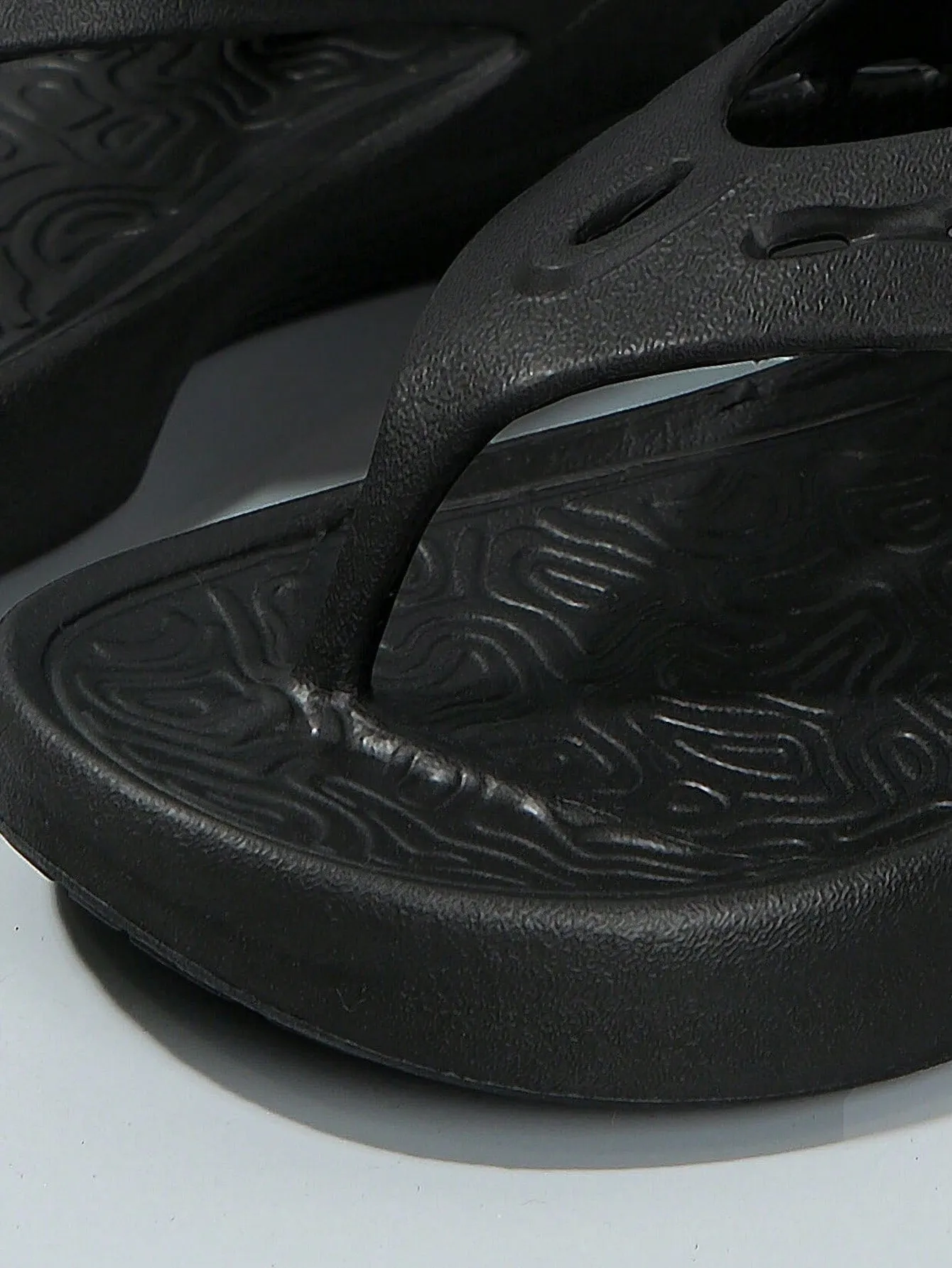Women's Sporty Sandals, Summer Flat Flip-Flops, Comfortable Casual Slip-On Slippers With Lightweight Platform And Hollow Out Design