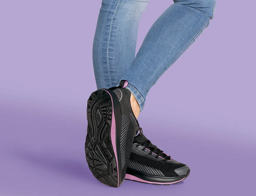 Womens Wave Wide-Fit Maui Black Trainers