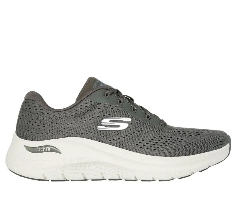 Women's Wide Fit Skechers 150051 Arch Fit 2.0 Big League Trainers - Olive
