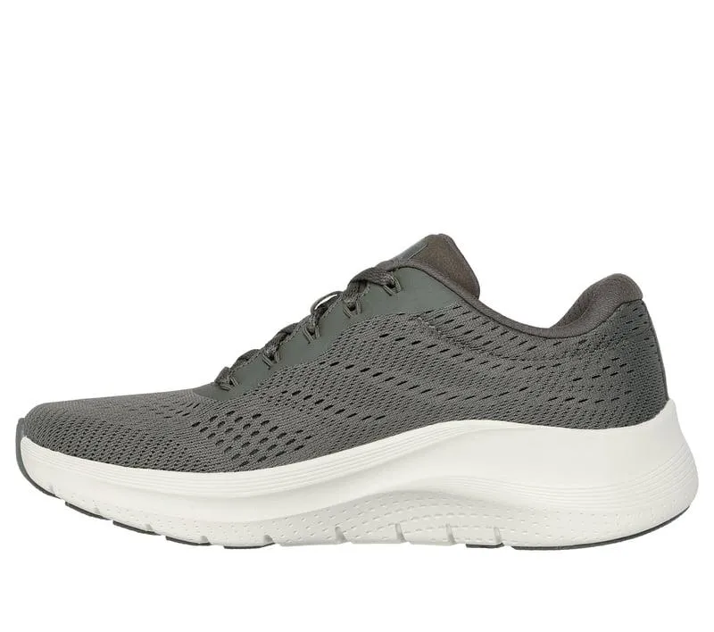 Women's Wide Fit Skechers 150051 Arch Fit 2.0 Big League Trainers - Olive